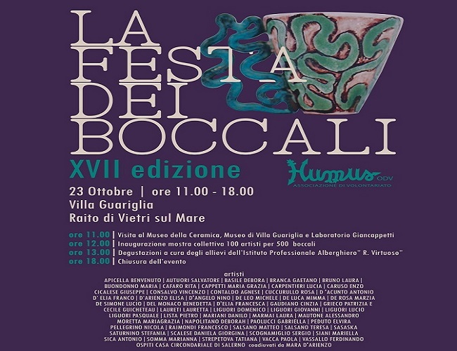 Al via la XVII edizione della “Festa dei Boccali” a Vietri sul Mare presso Villa Guariglia